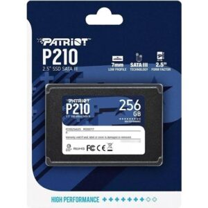 SSD SOLIDO PATRIOT P210 256GB (P210S256G25) 2.5 / SATA III / 6.0 GB/S 400MB/s 500 MB/s